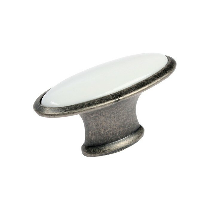 Ручка кнопка CAPPIO Ceramics цвет старинное серебро