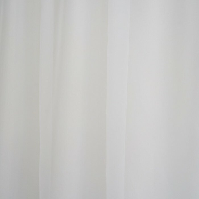 Штора вуаль однотонная 140х180 см, белый, п/э 100% - фотография № 3