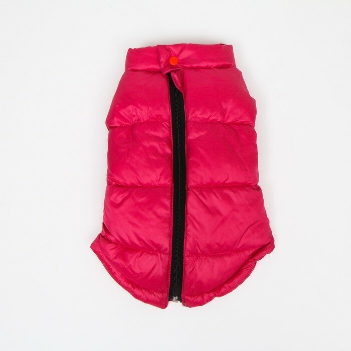 Куртка для собак со шлейкой, размер 18 (ДС 40 см, ОГ 50 см, ОШ 38 см), розовая - фотография № 8