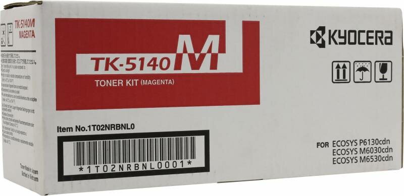 Тонер Картридж Kyocera 1T02NRBNL0 TK-5140M пурпурный (5000стр.) для Kyocera Ecosys M6030cdn/M6530cdn