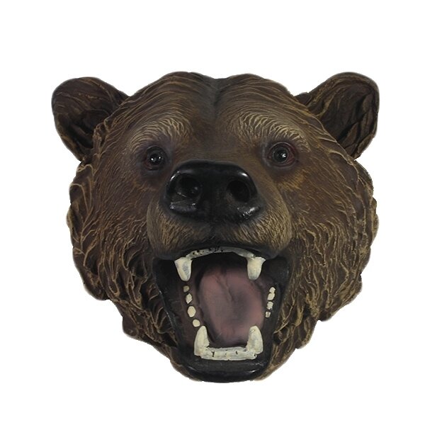 Фигура декоративная Голова медведя, 23*24*23см KSMR-626995/F510