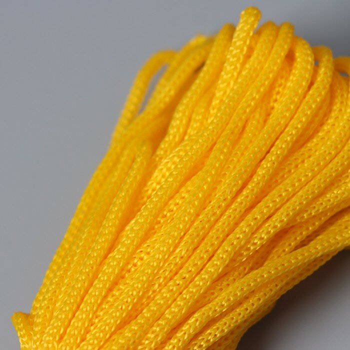 Шнур бытовой «Помощница», d=3 мм, 20 м, цвет жёлтый - фотография № 2