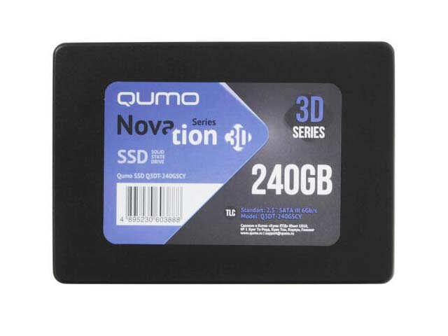 Твердотельный накопитель Qumo Novation TLC 3D 240Gb Q3DT-240GSCY