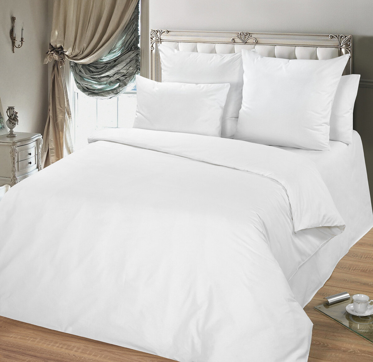 фото Постельное белье Mercury Home Сахарная пудра 2 СП Поплин 2 наволочки 50x70