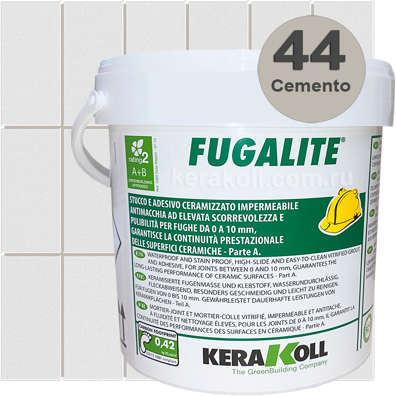 Kerakoll Fugalite Eco 44 Cemento 3kg эпоксидная затирка для швов