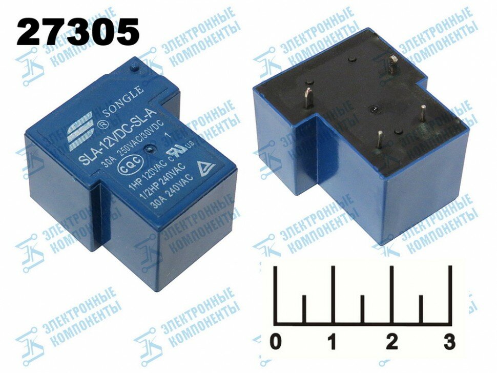 Реле =12V 30A/250V SLA-12VDC-SL-A