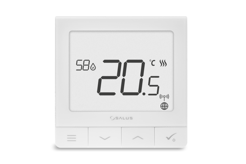 SALUS CONTROLS Сверхтонкий терморегулятор оборудованный датчиком влажности (SQ610)