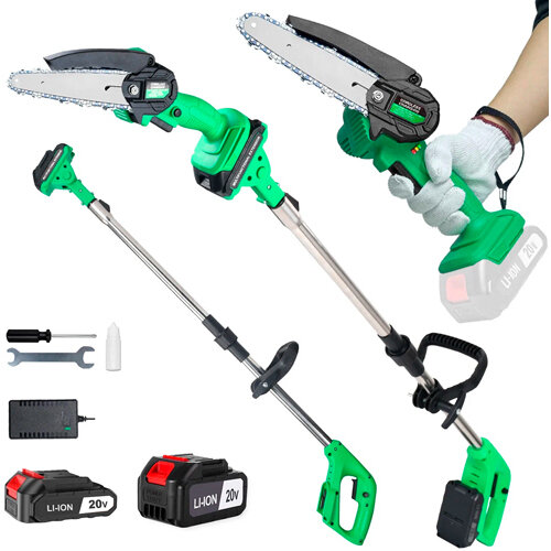 Цепная пила-высоторез аккумуляторная Zitrek GreenSaw 20 Plus (20В, Li-Ion аккум. 2шт. - 1x1,5Ач + 1x