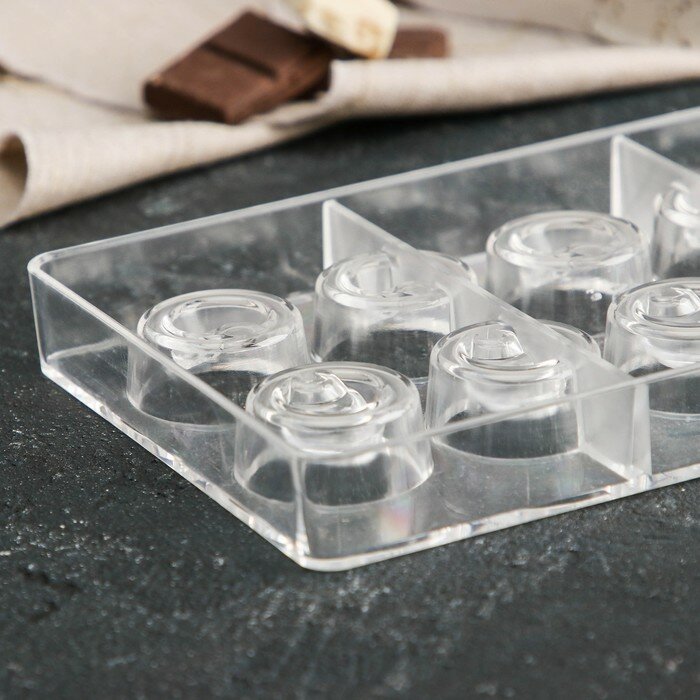Форма для шоколада «Конфи», 10 ячеек, 20×12×2,5 см, ячейка 3×1,5 см - фотография № 3
