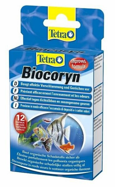 Tetra Кондиционер Tetra BIOCORYN для разложения органики на объем 600 л, 12 капсул