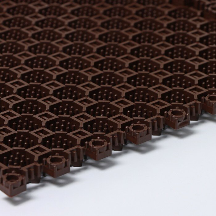 Напольное модульное покрытие Optima Duos, 25×25×1,6 см, 6 шт в упаковке, цвет коричневый - фотография № 12