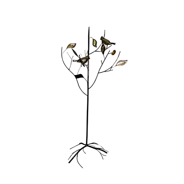 Декор из металла/Металлическое дерево с птицами для декора/Оригинальное дерево для интерьера 49х27х75см..
