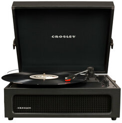 Виниловый проигрыватель CROSLEY VOYAGER PLUS [CR8017B-BK4] Black c двухсторонним Bluetooth