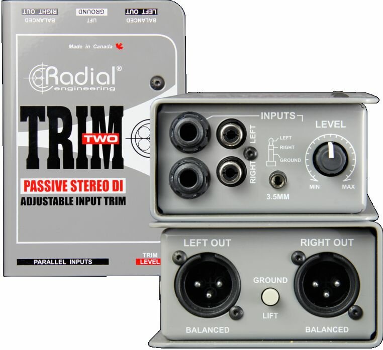 Radial Trim-Two пассивн. директ-бокс с регулировкой уровня для ноутбука планшета