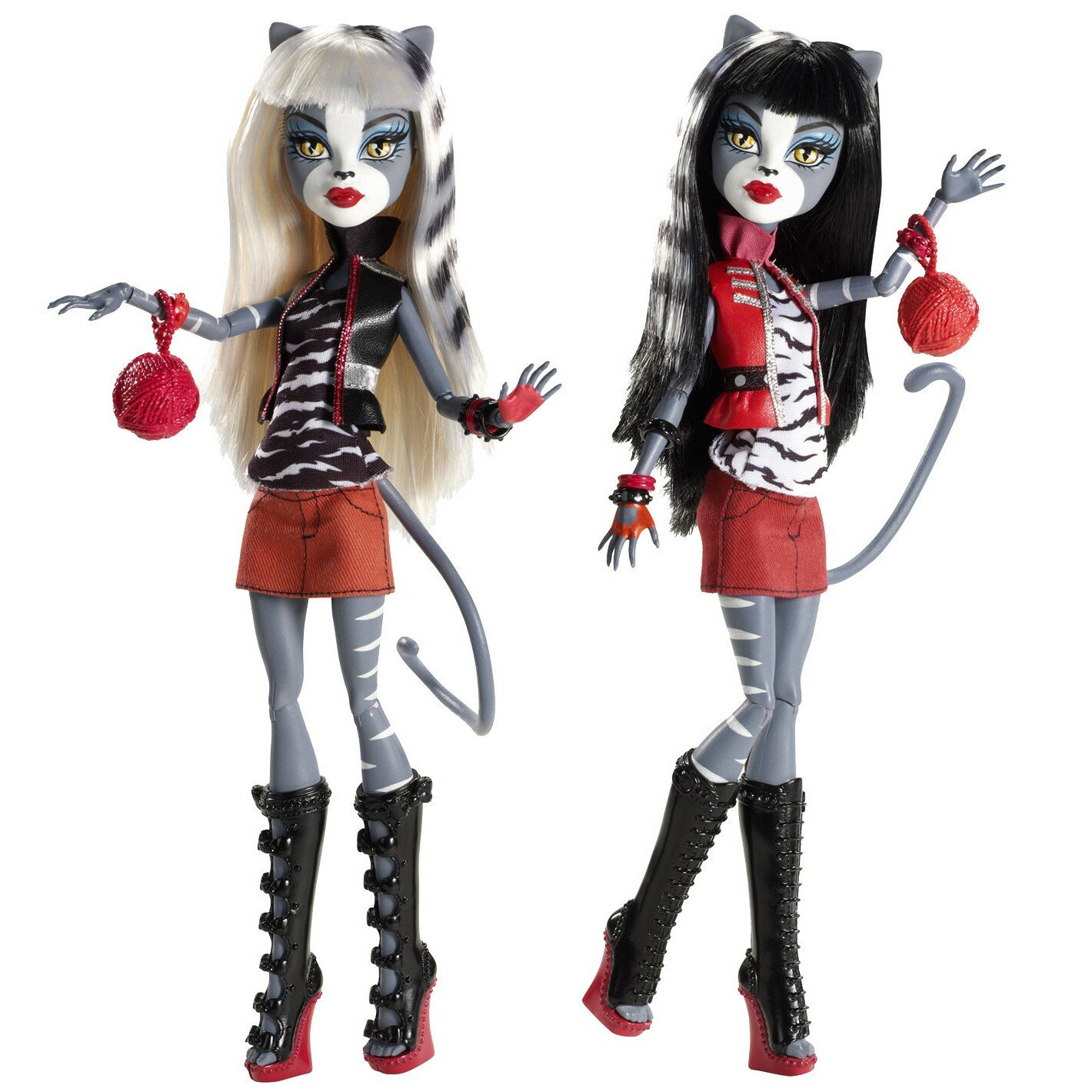 Набор кукол Monster High Пурсефона и Мяулодия, 27 см, W9215
