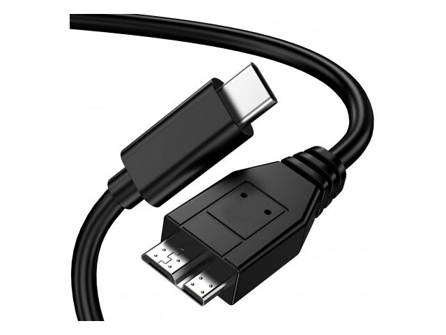 Кабель USB-C - micro USB 3.0 тип B для портативных внешних дисков, 0.3 м, KS-is