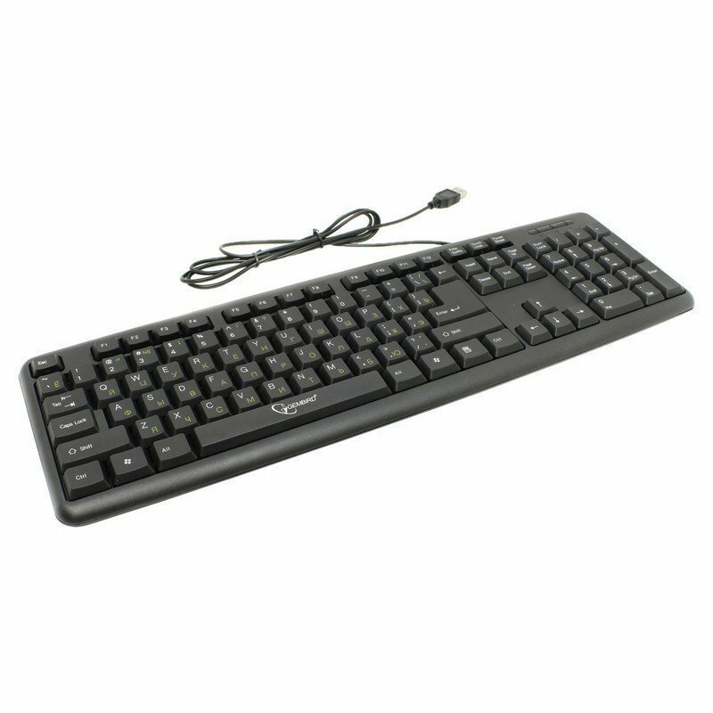 Клавиатура проводная GEMBIRD KB-8320U-BL, USB, 104 клавиши, черная