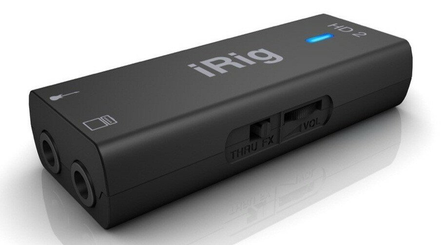 IK Multimedia iRig HD 2 компактный аудио интерфейс для гитары/баса с подключением к iOS и Mac