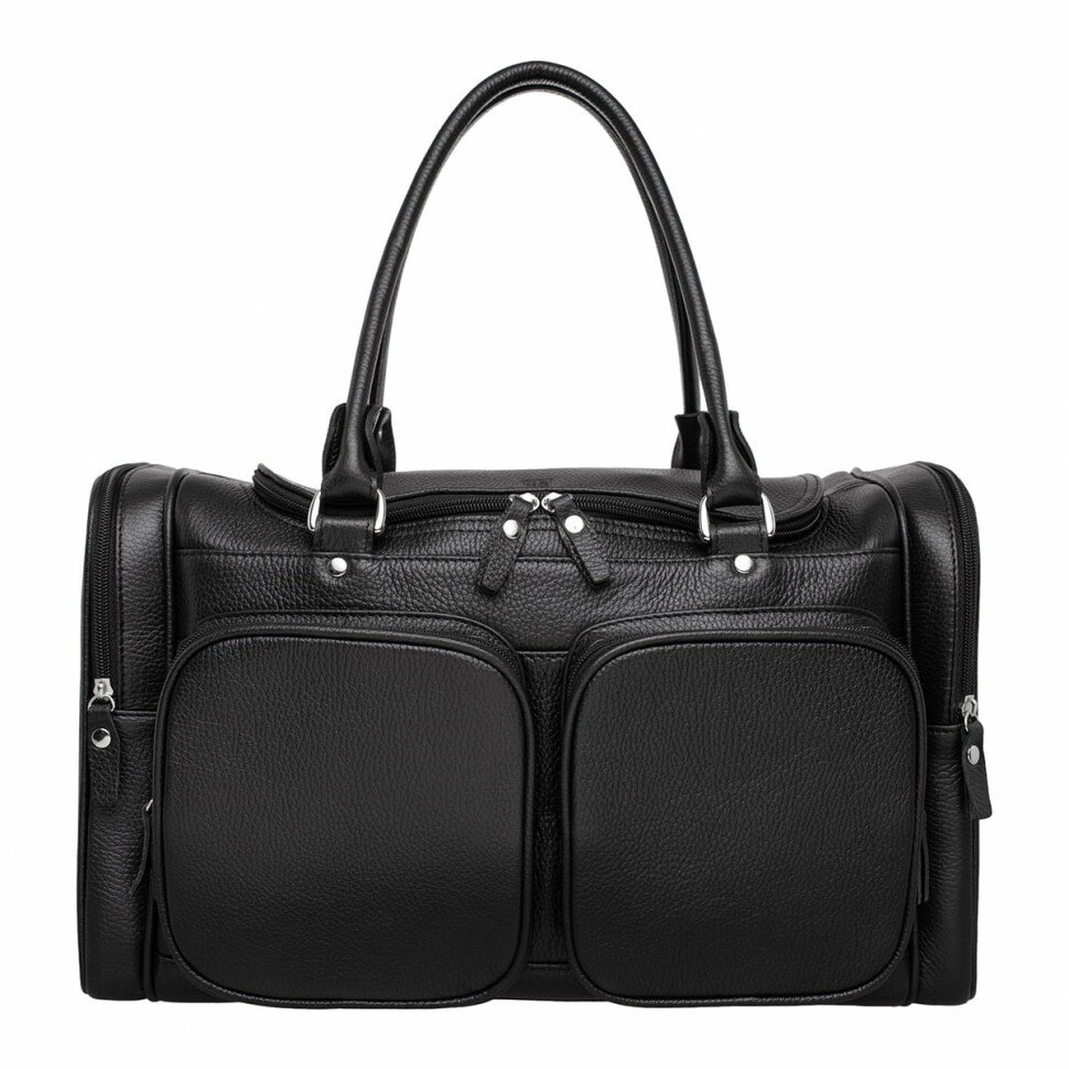 Мужская кожаная дорожно-спортивная сумка Blackwood Barclay Black