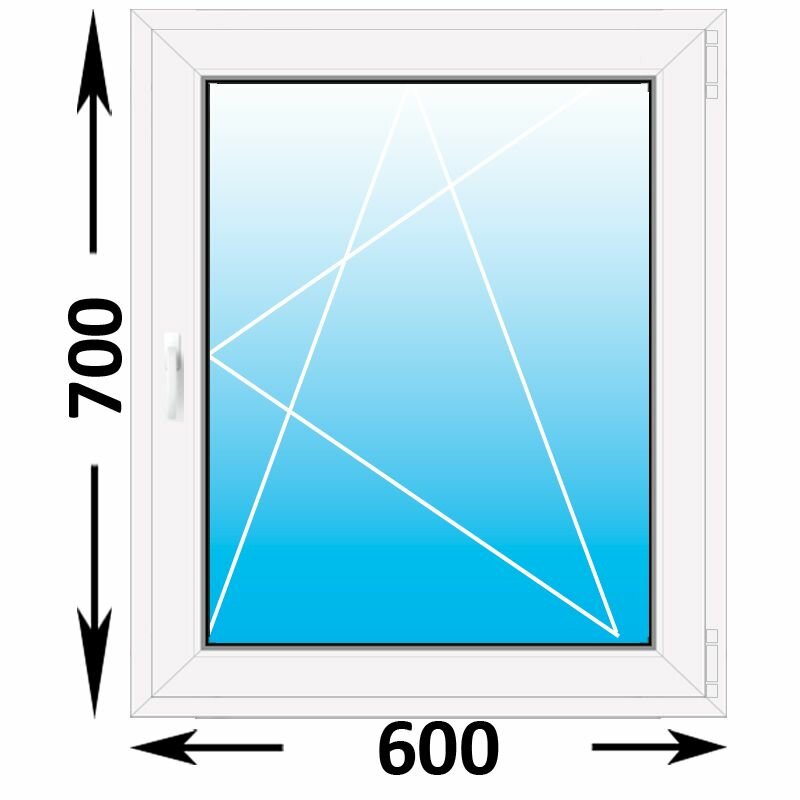 Пластиковое окно Veka WHS одностворчатое 600x700 (ширина Х высота) (600Х700)