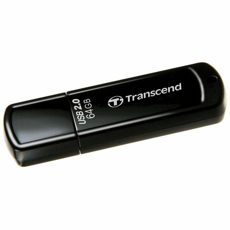 Память Transcend "JetFlash 350" 64Gb, USB 2.0 Flash Drive, черный TS64GJF350