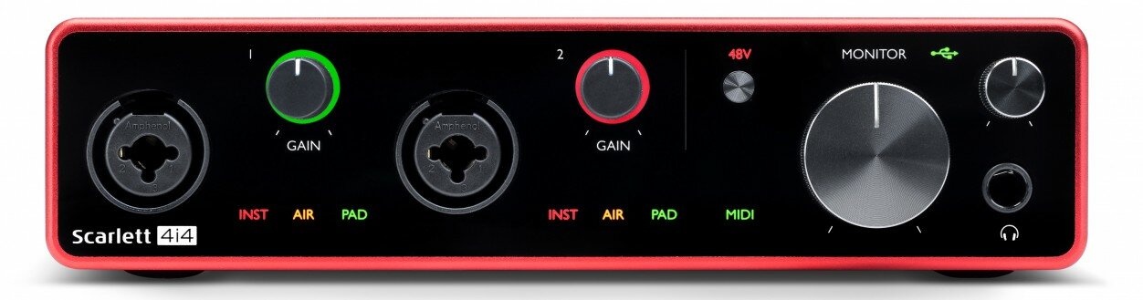 Focusrite Scarlett 4i4 3rd Gen аудио интерфейс USB