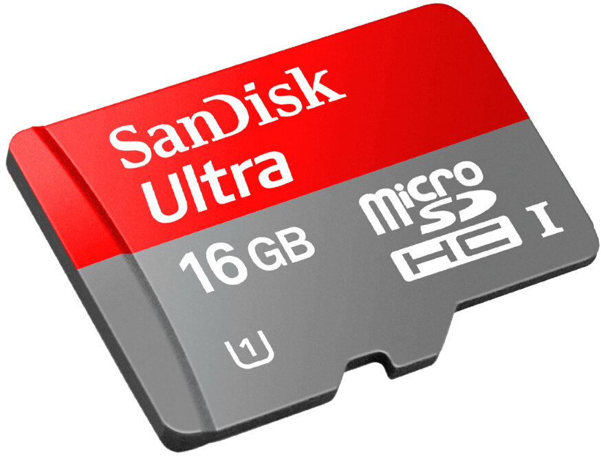 Карта памяти 16 Гб Class 10 microSDHC SanDisk