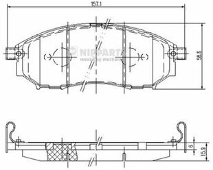 Колодки тормозные дисковые передние Nissan Leaf/Np300 Navara/Pathfinder III 05> NIPPARTS J3601094