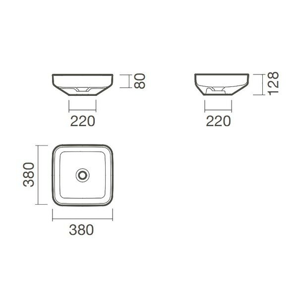 Раковина Sanitana ARENA 380 S10009050400000 (AELM3E) - фотография № 2