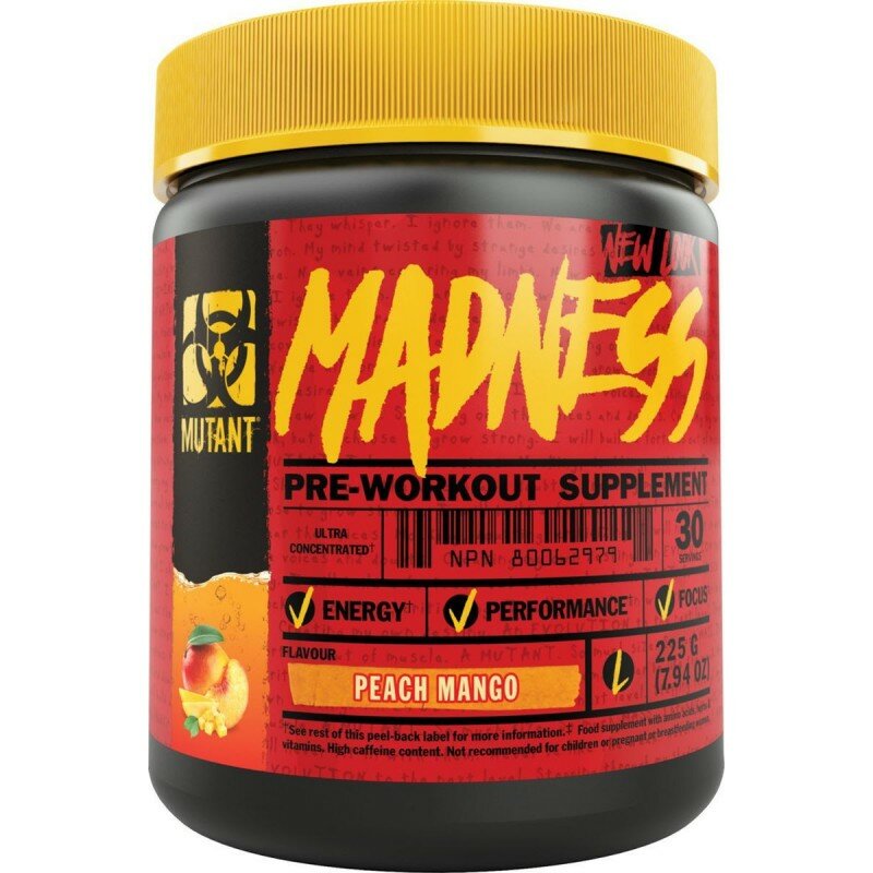 Mutant Предтренировочный комплекс Mutant Madness (225 г) peach mango