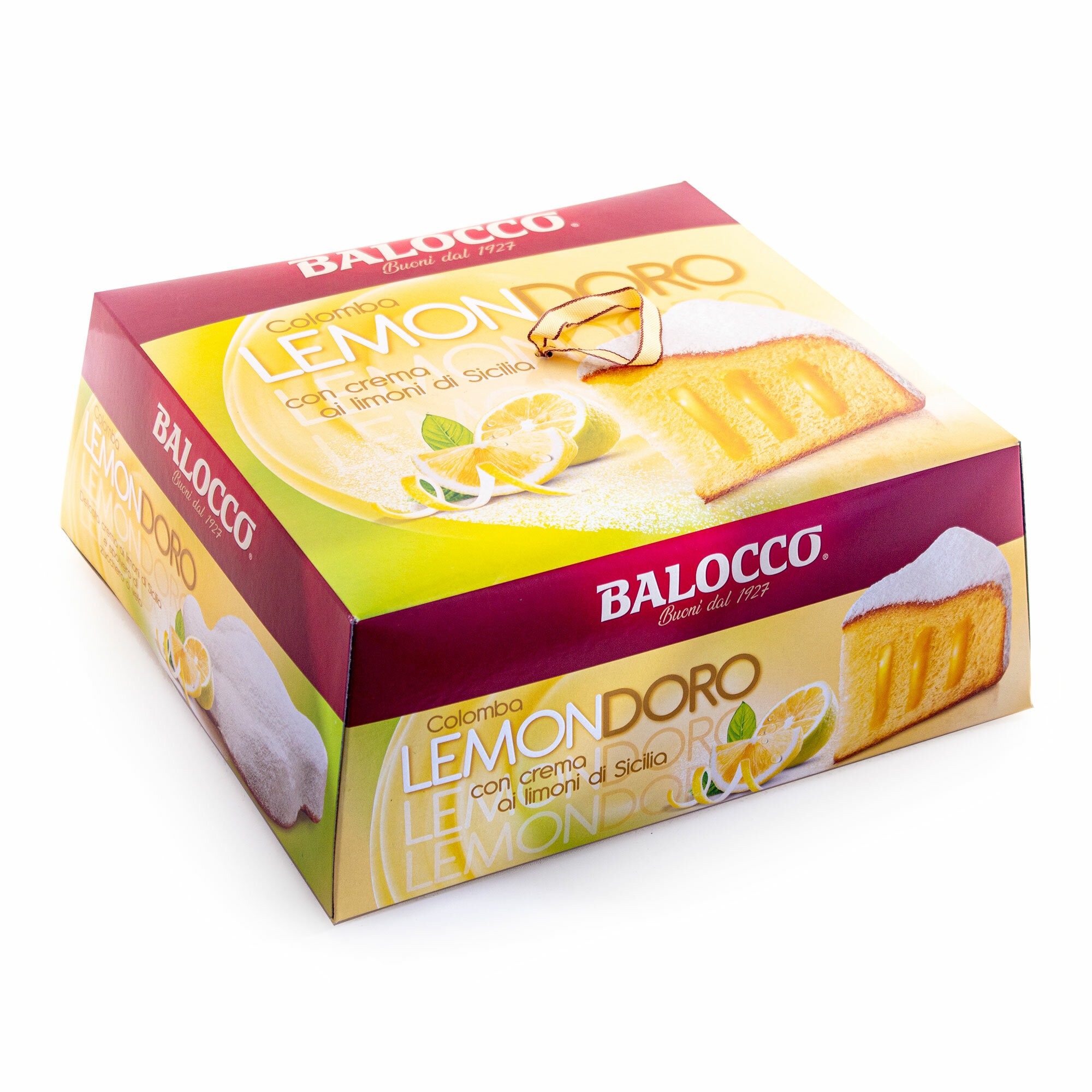 Коломба LEMONDORO, пасхальный кулич с кремом из сицилийских лимонов, BALOCCO, 0,75 кг (карт/кор) - фотография № 1