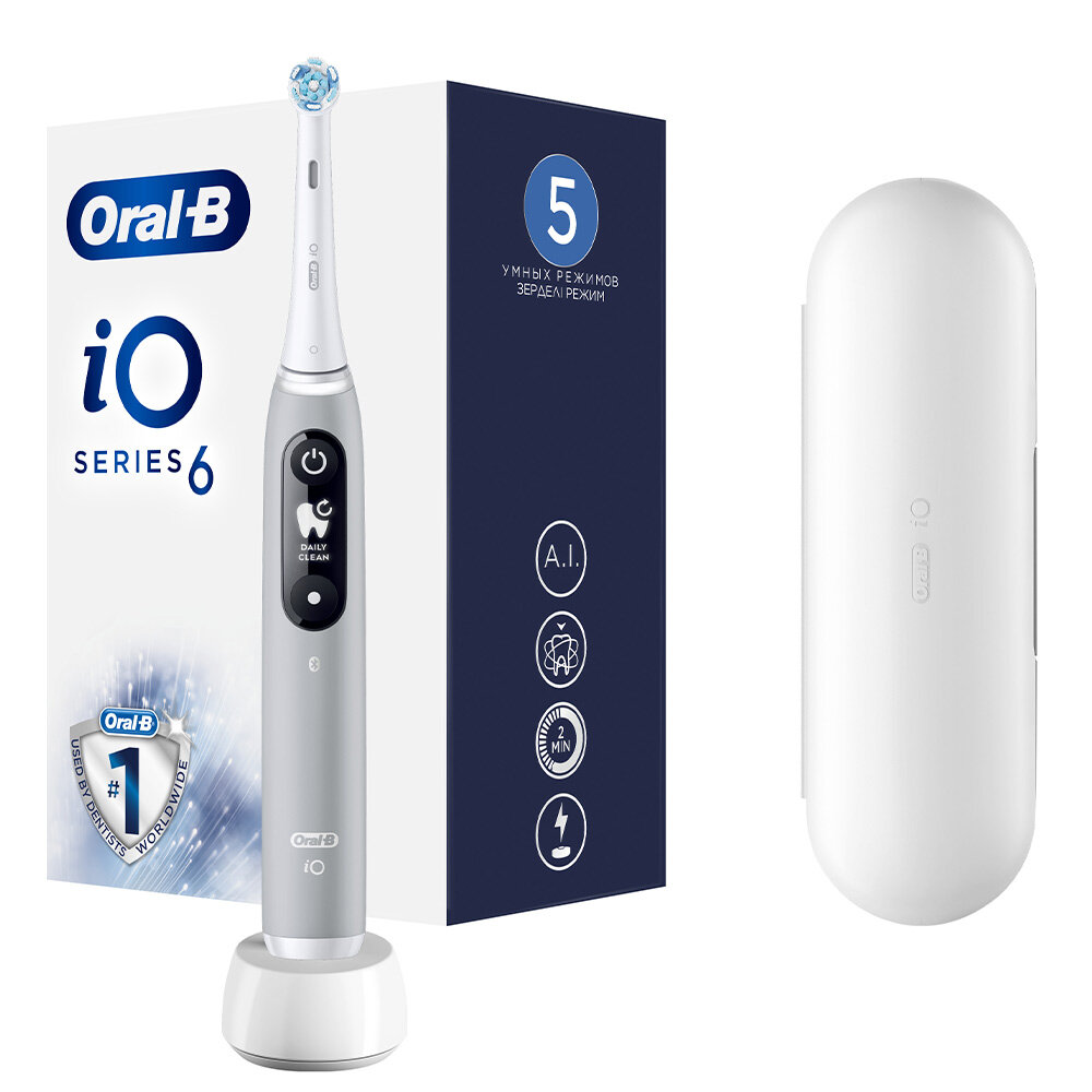 BRAUN Электрическая зубная щетка Oral-B iO 6 Grey Opal