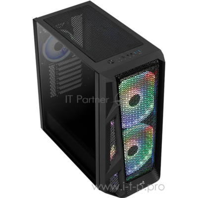 Корпус Aerocool AirHawk Duo-G-BK-v1 черный без БП ATX 5x120mm 5x140mm 2xUSB3.0 audio bott PSU ACCM-P