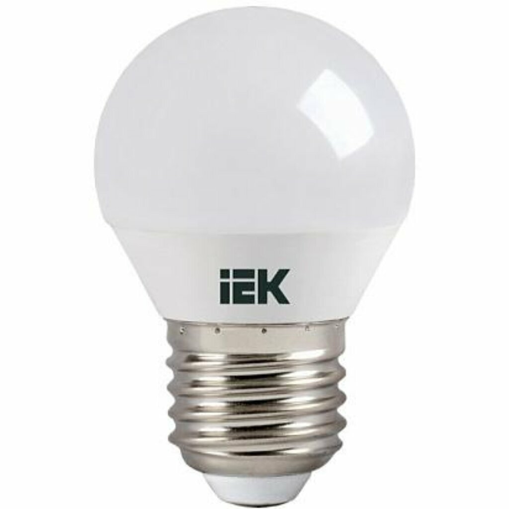 Лампа светодиодная E27, 7 Вт, 60 Вт, 230 В, шар, 4000 К, свет нейтрально-белый, IEK, G45, LED. 415953
