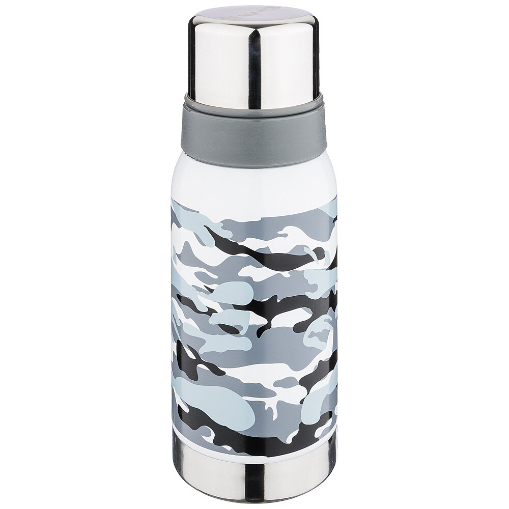 фото Термос AGNESS С узким горлом И 2-МЯ крышками-чашками, 600МЛ, колба НЖС