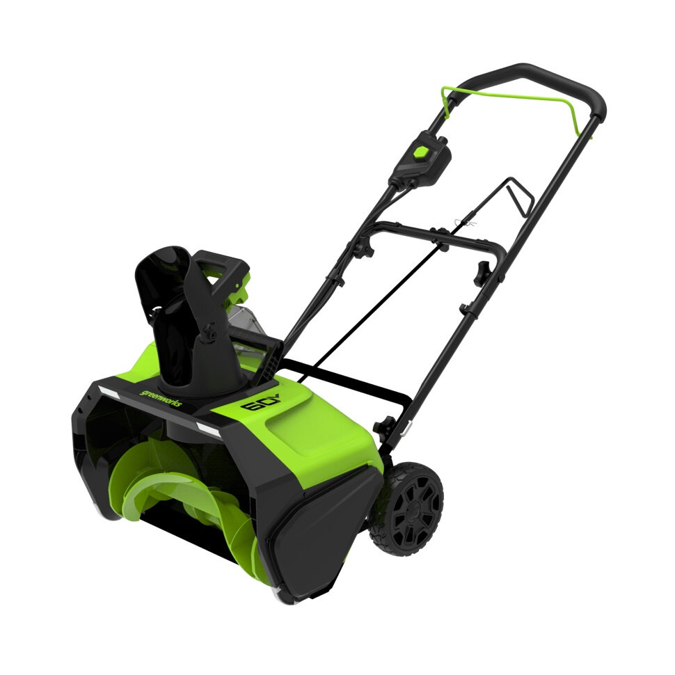 Снегоуборщик Greenworks GD60PSTk4 2602907UB аккумуляторный, 60В, АКБ - 4 А/ч и ЗУ