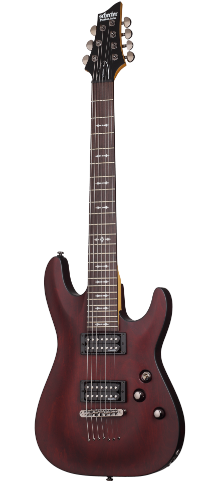 Schecter Omen-7 WSN гитара электрическая, 7 струн, цвет матовый ореховый