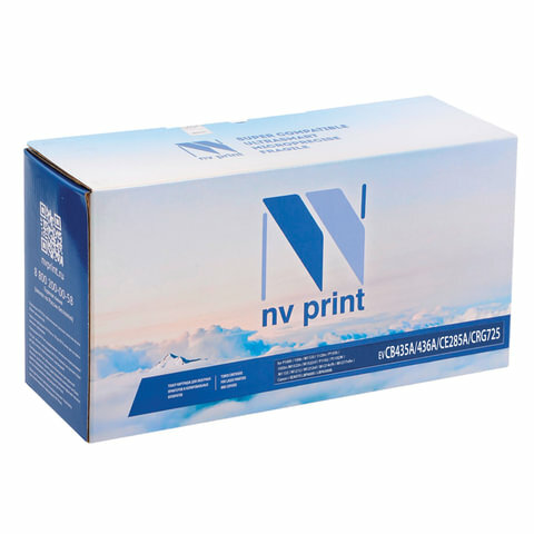 Картридж лазерный NV PRINT (NV-CE285A/CB435A/436A/725) для HP/CANON LaserJet/i-SENSYS, комплект 2 шт., ресурс 2000 стр., NV-435A/436A/28