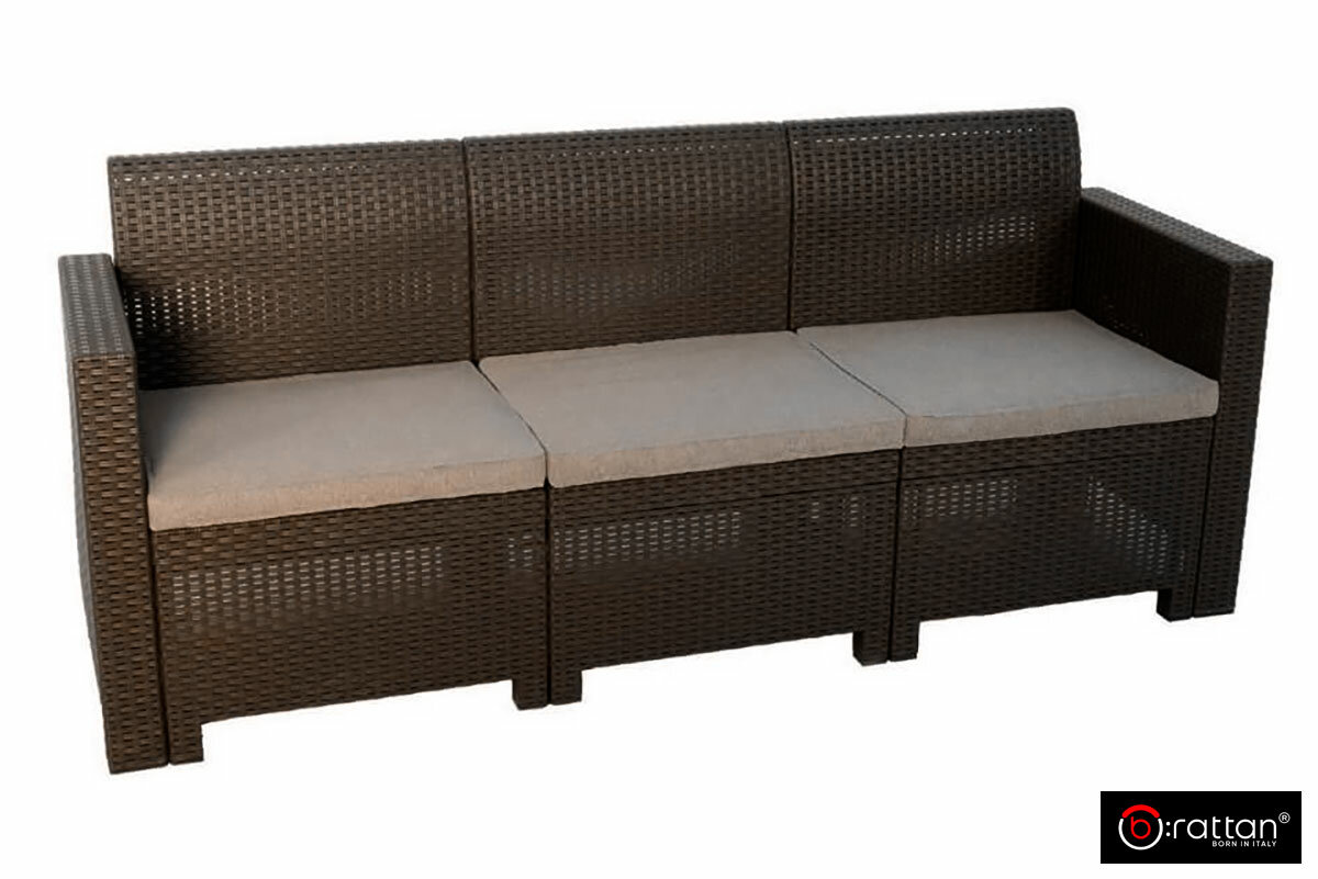 Bica Италия Комплект мебели NEBRASKA SOFA 3 (3х местный диван) венге