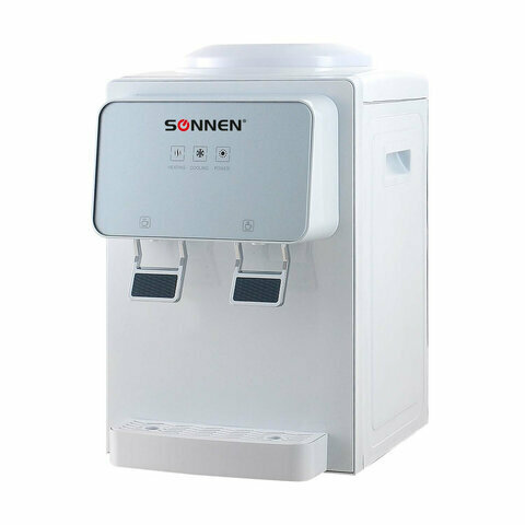 Кулер для воды SONNEN TSE-02WP настольный нагрев/охлаждение электронное 2 крана белый 455622