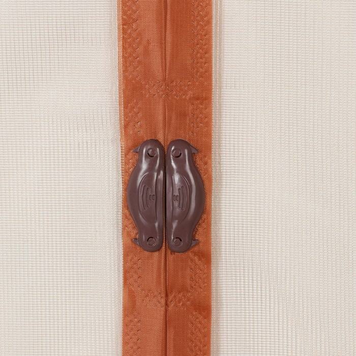 Сетка антимоскитная на магнитах для защиты от насекомых «Уютный дом», 100×210 см, цвет коричневый - фотография № 4