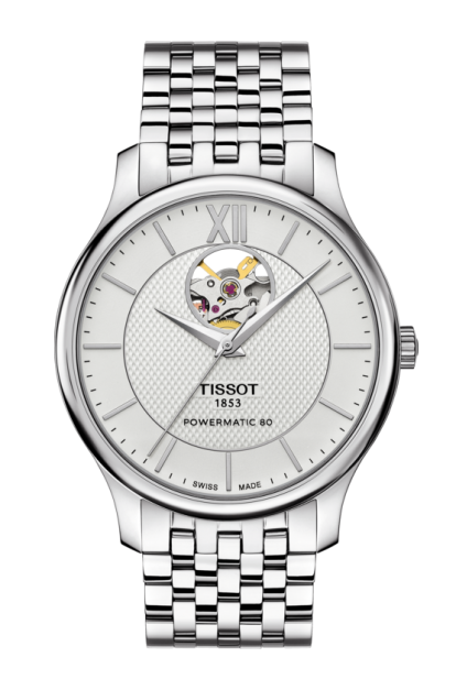 Мужские наручные часы TISSOT TRADITION POWERMATIC 80 OPEN HEART T0639071103800