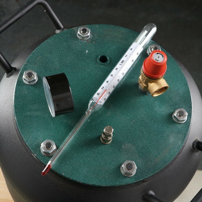 СовеК Автоклав-стерилизатор "Совек", 36 л, углеродистая сталь, манометр, термометр, клапан сброса давления - фотография № 6