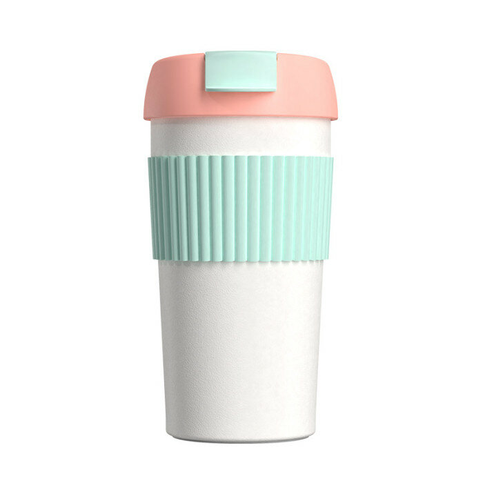 Термостакан-непроливайка KissKissFish Rainbow Vacuum Coffee Tumbler Mini (490 мл) мятный/розовый