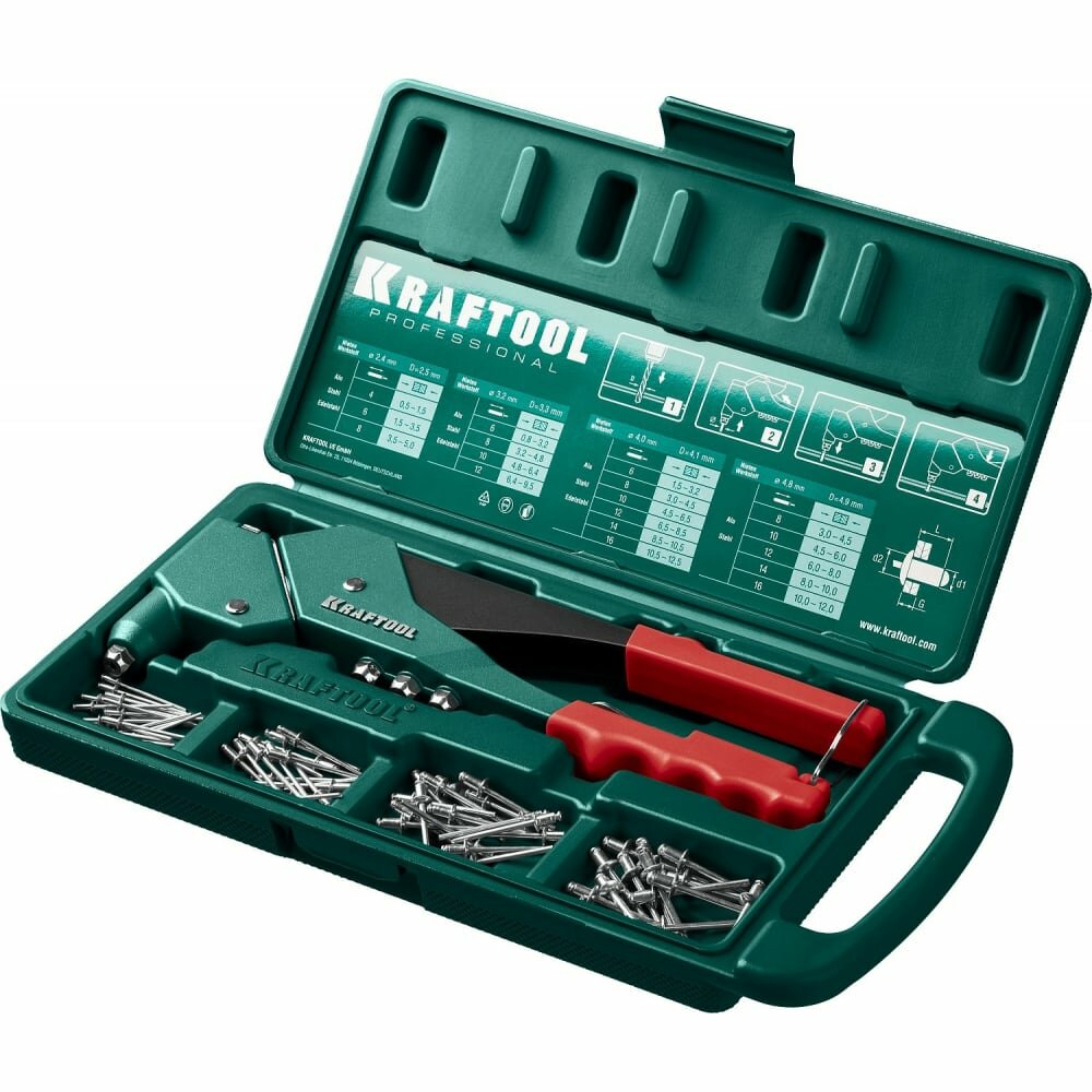 фото KRAFTOOL RX-7 Литой поворотный заклепочник 360° в кейсе, 2.4 - 4.8 мм 31176-H6_z01