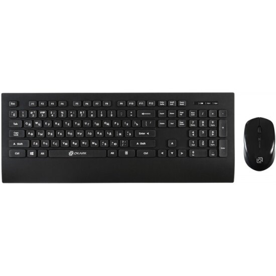 Комплект клавиатура и мышь OKLICK 222M беспроводная slim Multimedia (1091368)