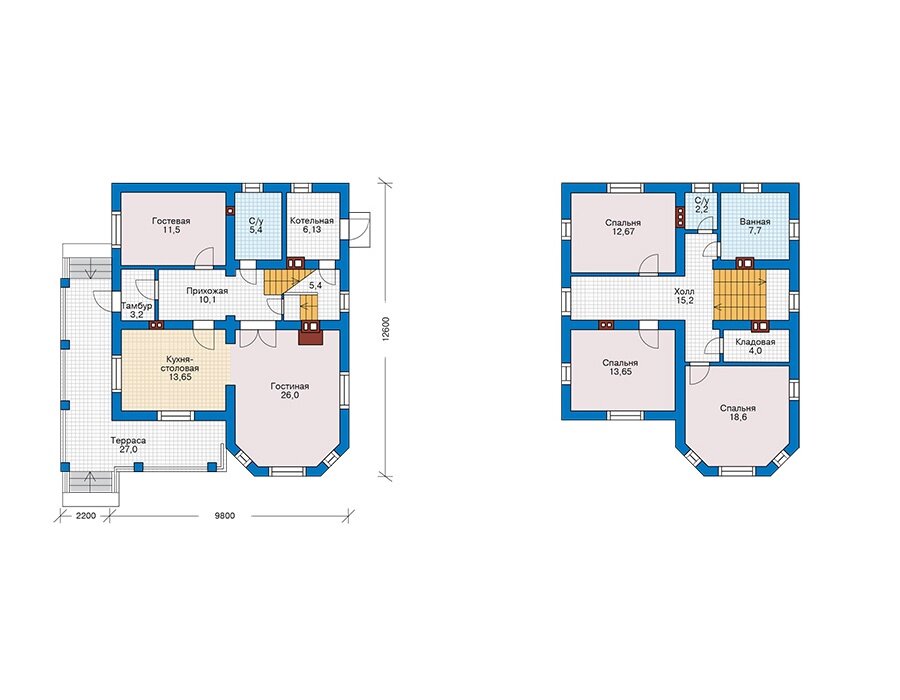 Проект дома Plans-61-20 (155 кв.м, газобетон) - фотография № 2