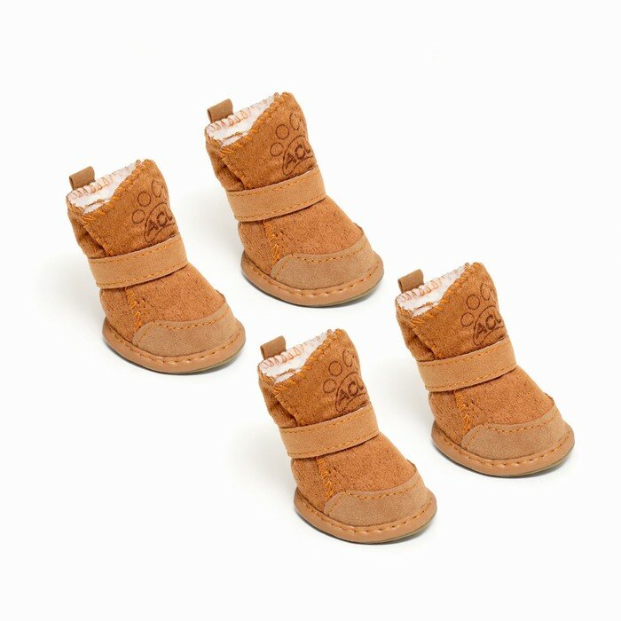 Ботинки Элеганс, набор 4 шт, размер 3 (подошва 5 х 4,2 см) коричневые - фотография № 7