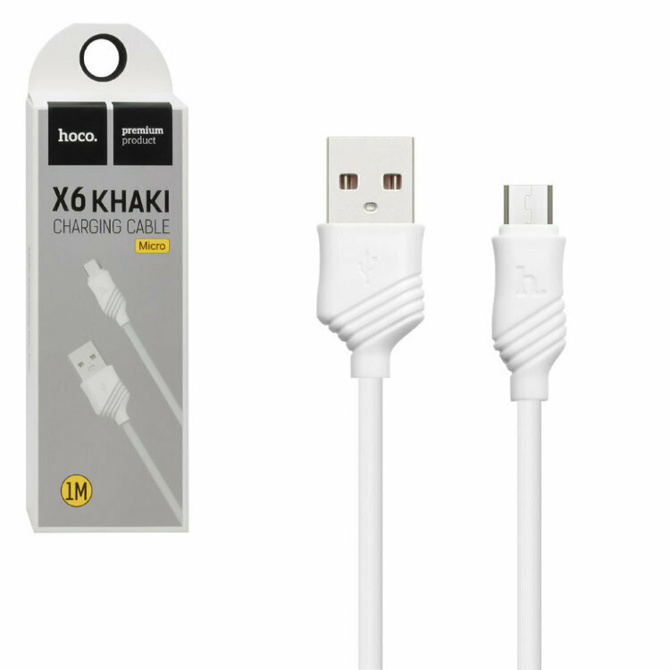 Micro USB кабель HOCO X6 khaki, 2.4A