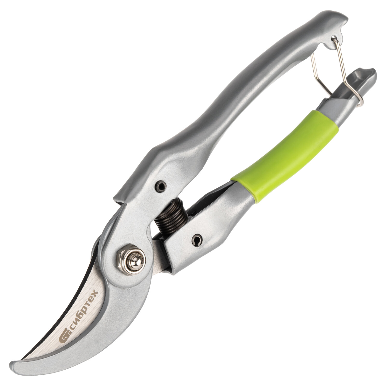 фото Секатор прямого реза, 225 мм, металлические рукоятки, нижняя в ПВХ-оболочке Сибртех